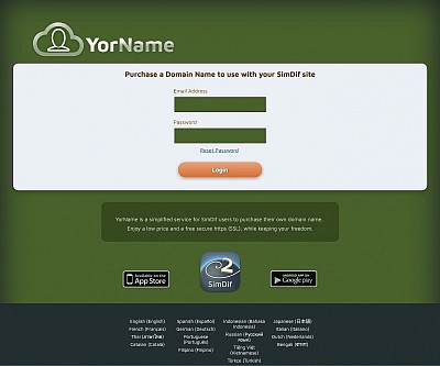 YorName is a simple domain name service created for everyone and with SimDif users in mind.